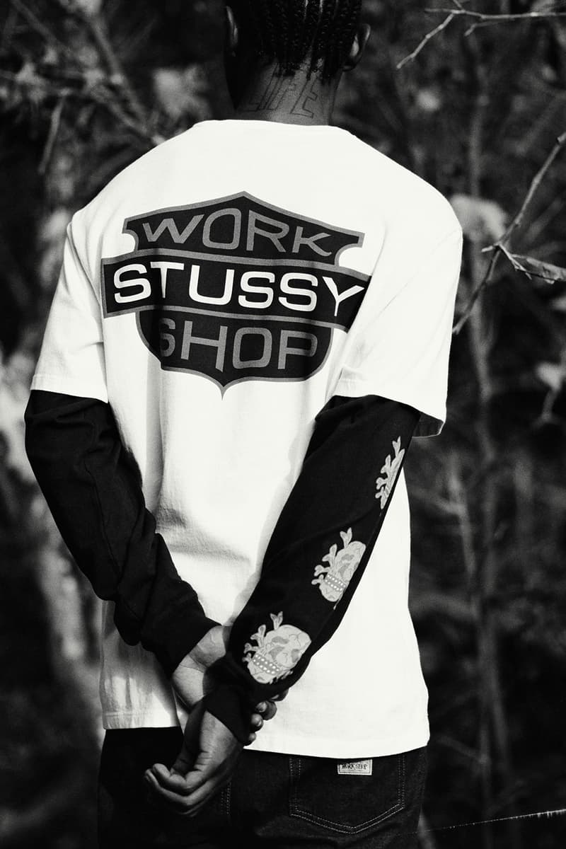 Stussy Our Legacy WORK SHOP Collaboration T-shirt Logo