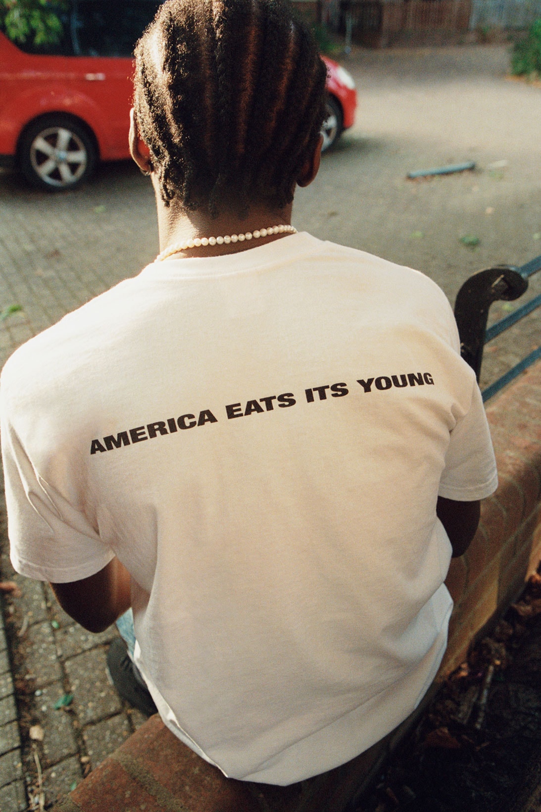 Supreme Fall 2021 Graphic Tee Shirt Collection Pearl Necklace America Eats Its Young