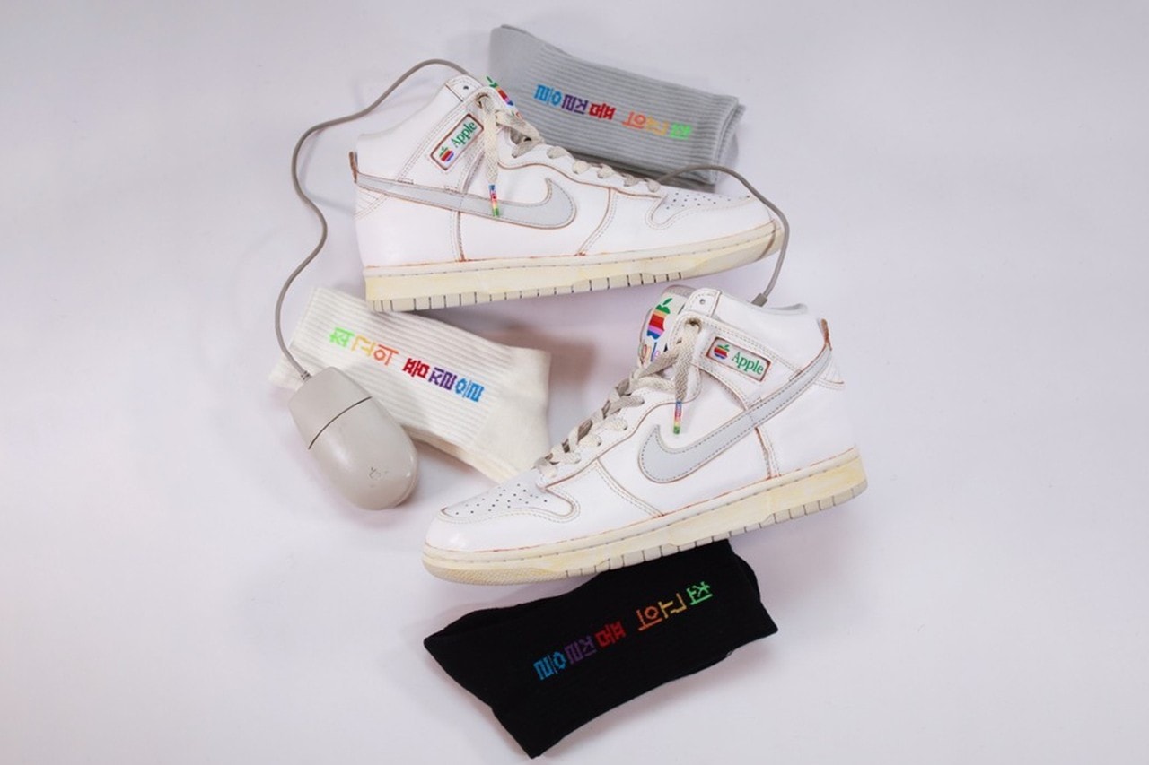 Apple Nike Dunk High Thinking Different Foxtrot Uniform Collaboration Mouse Computer