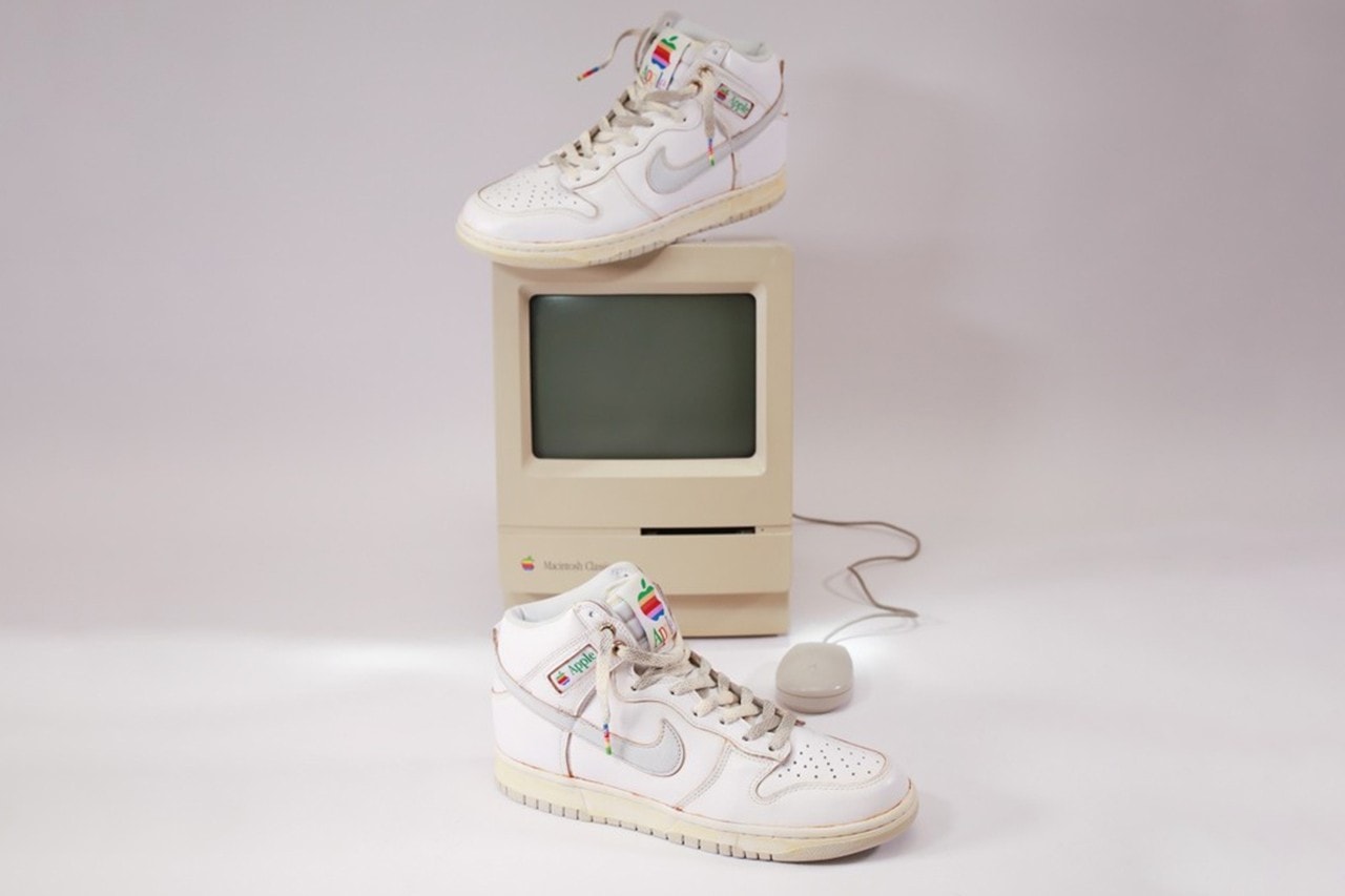 Apple Nike Dunk High Thinking Different Foxtrot Uniform Collaboration Old Computer Mouse