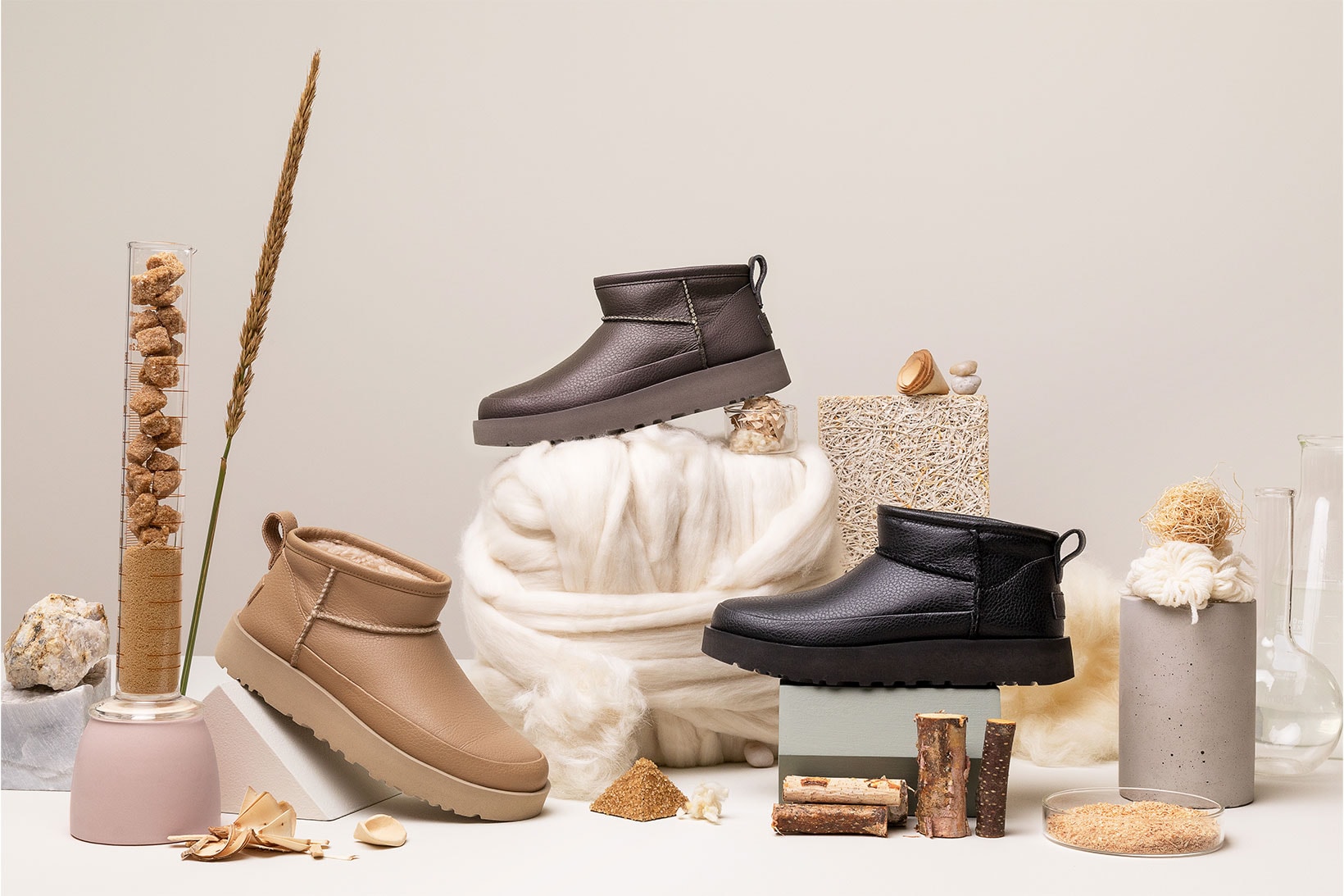 UGG Icon-Impact Collection Sustainable Boots Black Tan Brown Khaki