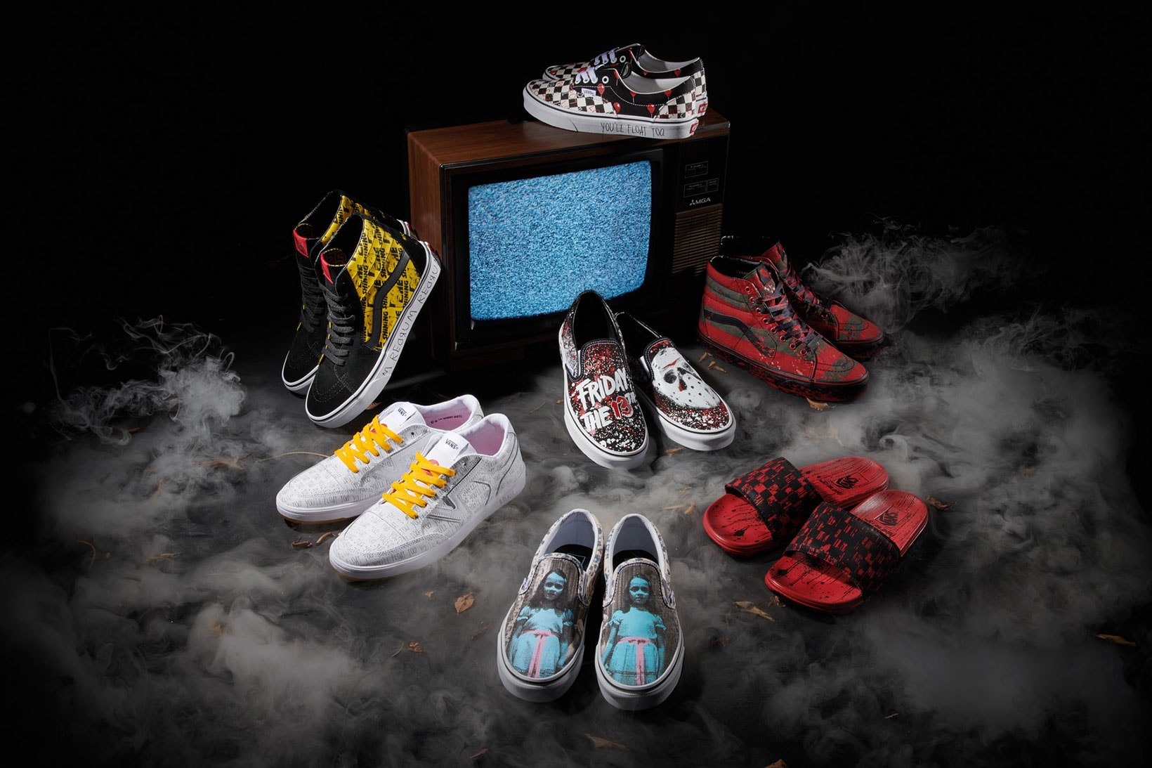 Vans Horror Halloween Warner Bros. Capsule TV Sneakers Slip-On Slides