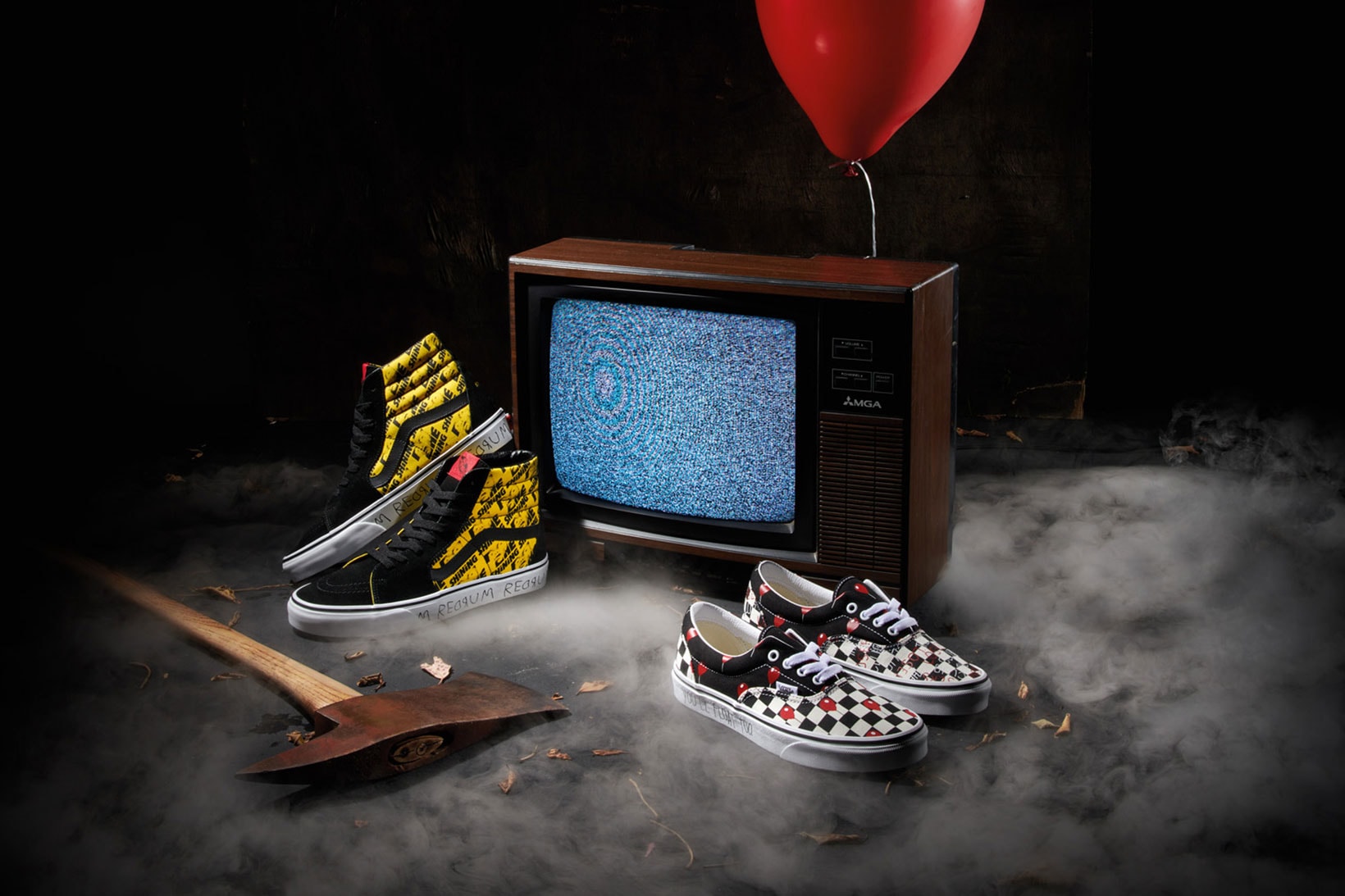 Vans Horror Halloween Warner Bros. Capsule TV Sneakers IT Axe Television