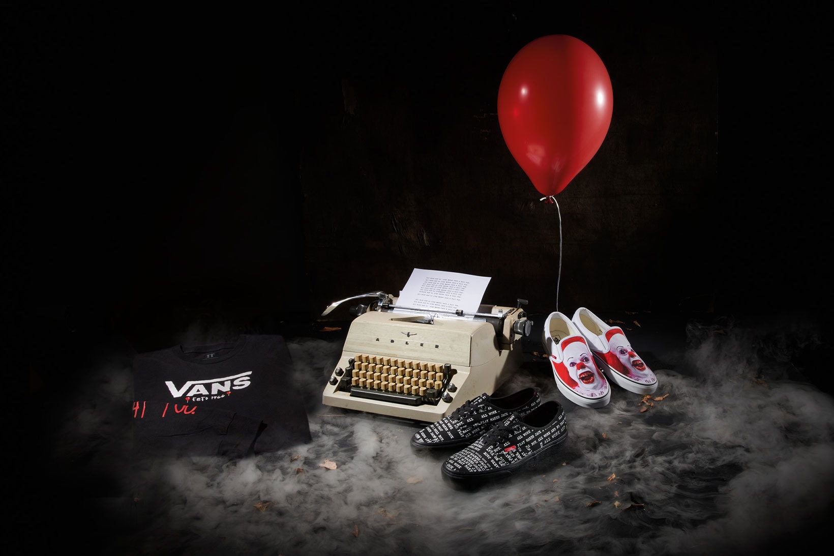 Vans Horror Halloween Warner Bros. Capsule TV Sneakers Balloon IT Typewriter