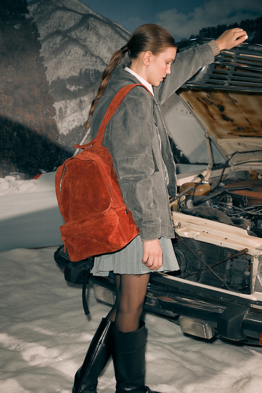 marge sherwood orange suede backpack winter 2021 collection