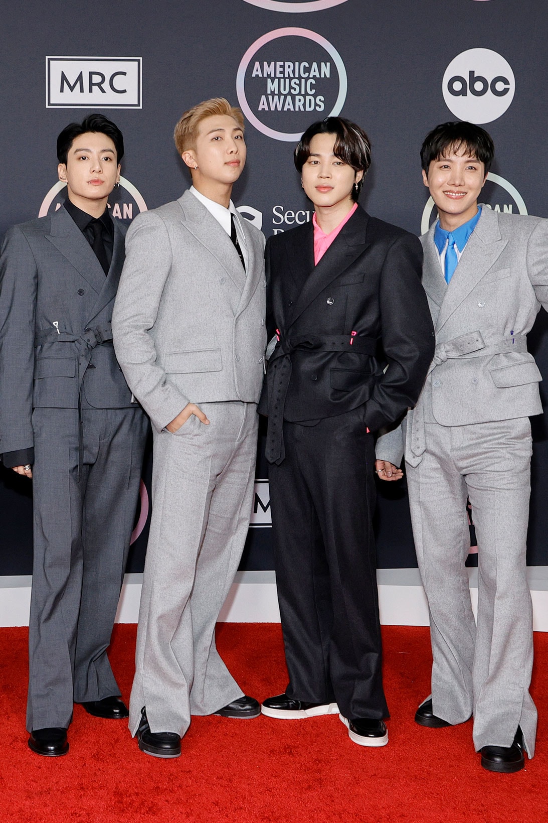 2021 American Music Awards AMAs Red Carpet Best Celebrity Looks BTS Jungkook RM Jimin J-Hope