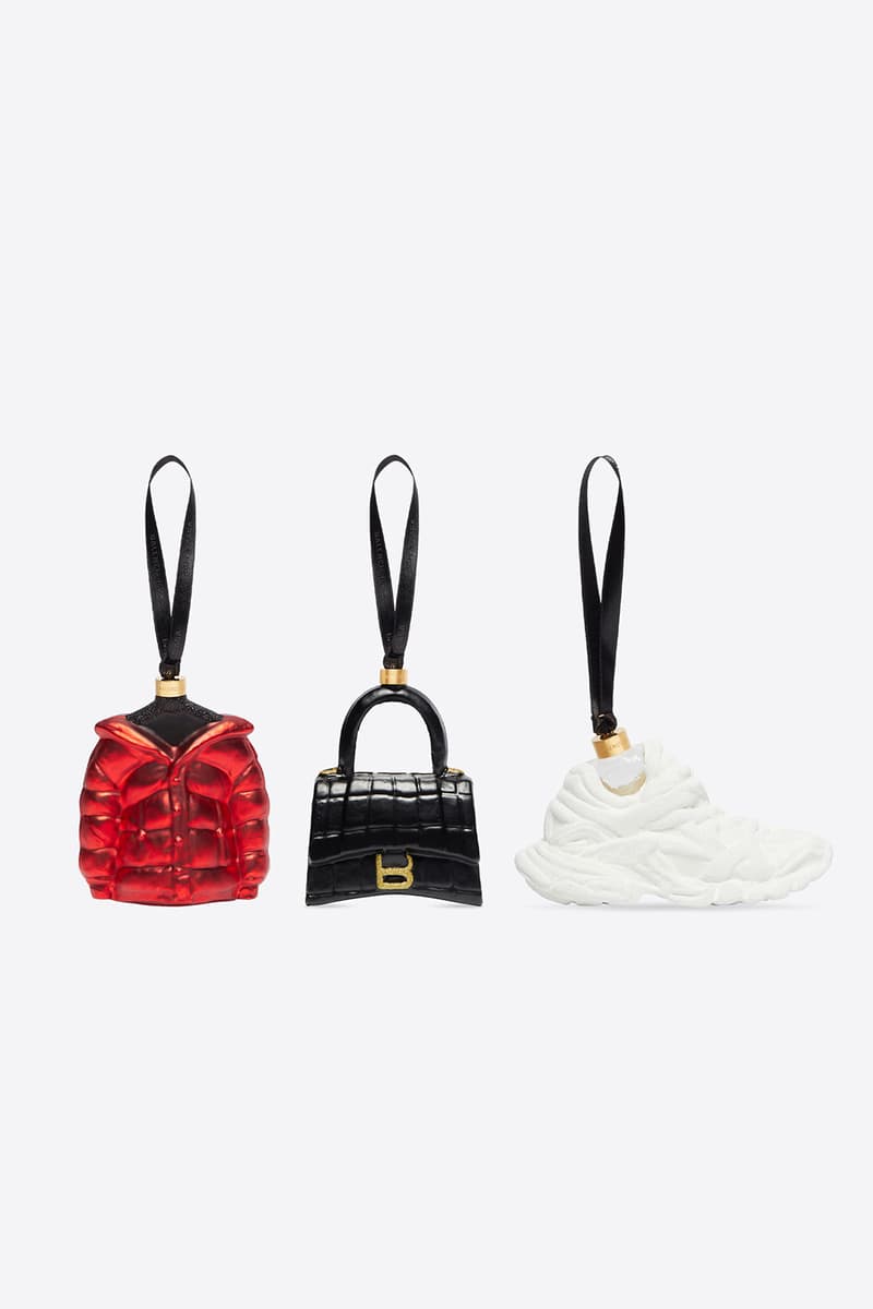 Balenciaga Holiday 2021 Objects Christmas Ornament Track Sneakers Hourglass Bag