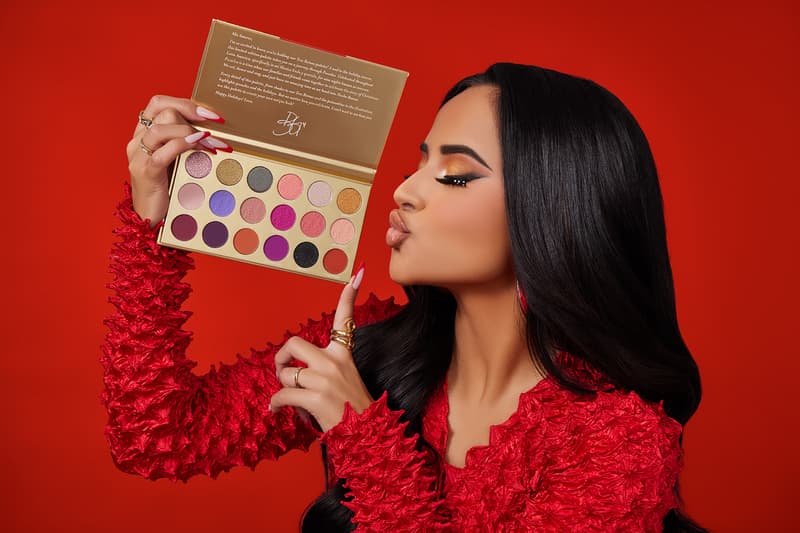 Becky G Treslúce Beauty Holiday Collection Makeup Eyeshadow Gel Eyeliners Falsies Fake Eyelashes Brushes Noche de Celebración