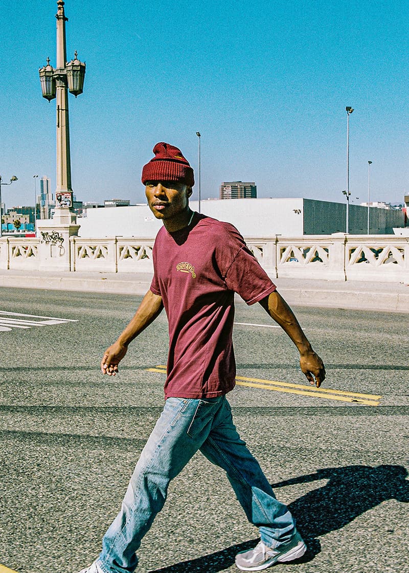 bodega merlot t shirt maroon beanie