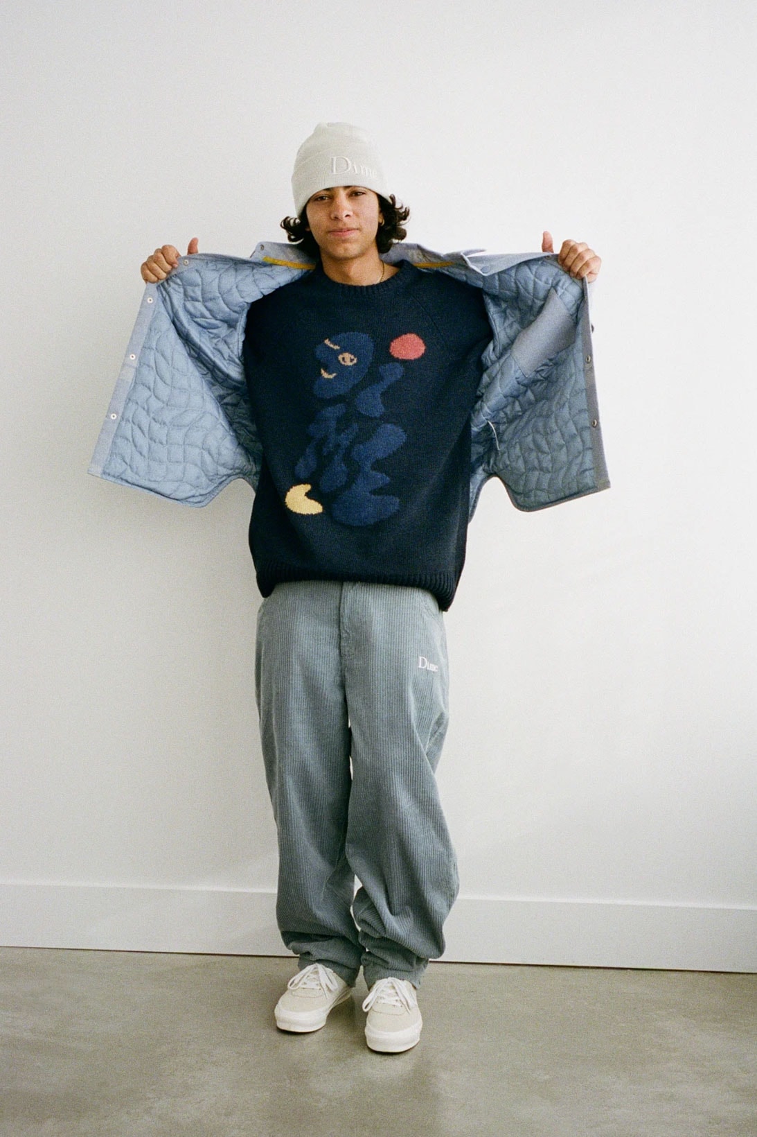Dime Holiday 2021 Collection Lookbook Jacket Knitwaer Sweater Corduroy Pants