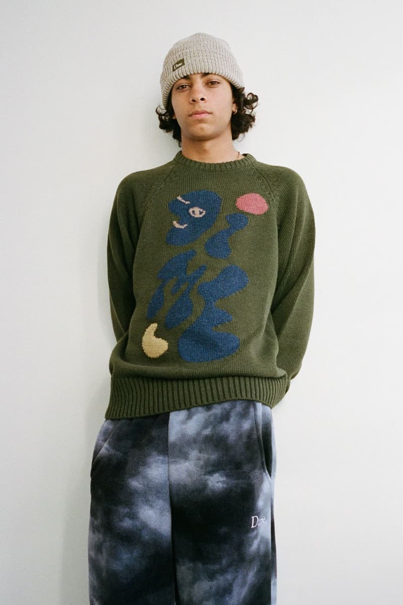 Dime Holiday 2021 Collection Lookbook Knit Sweater Sweatpants Beanie