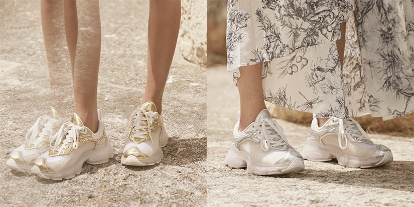 Dior Cruise 2022 Paired Gowns With Sneakers