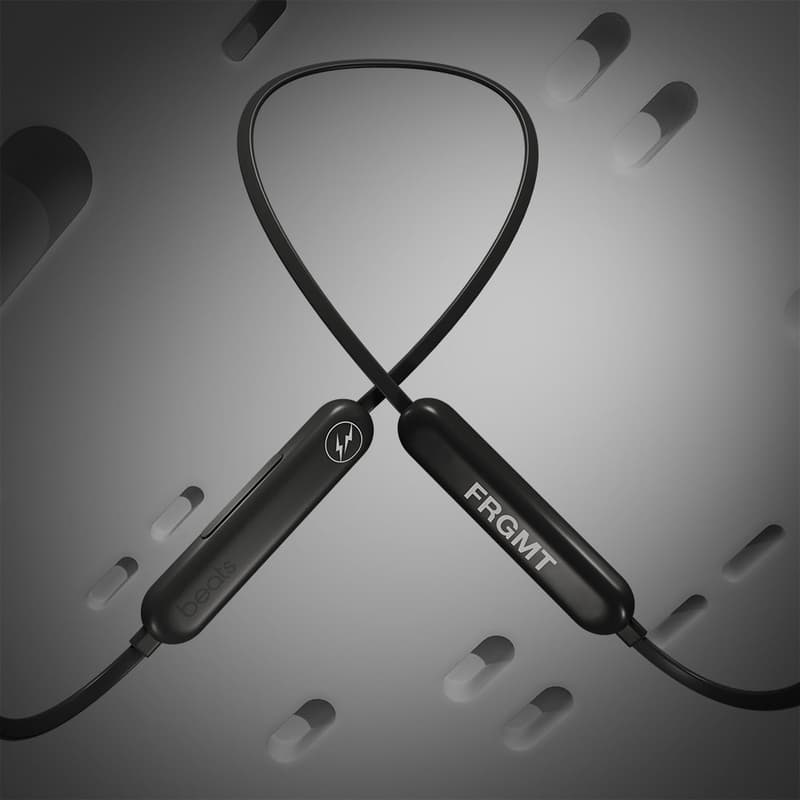 Hiroshi Fujiwara fragment design Beats Flex Headphones Details Closeup Logo