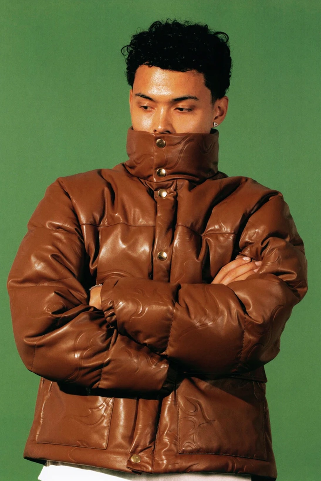 Golf Wang Tyler The Creator Winter Lookbook Collection Leather Padded Jacket Puffer
