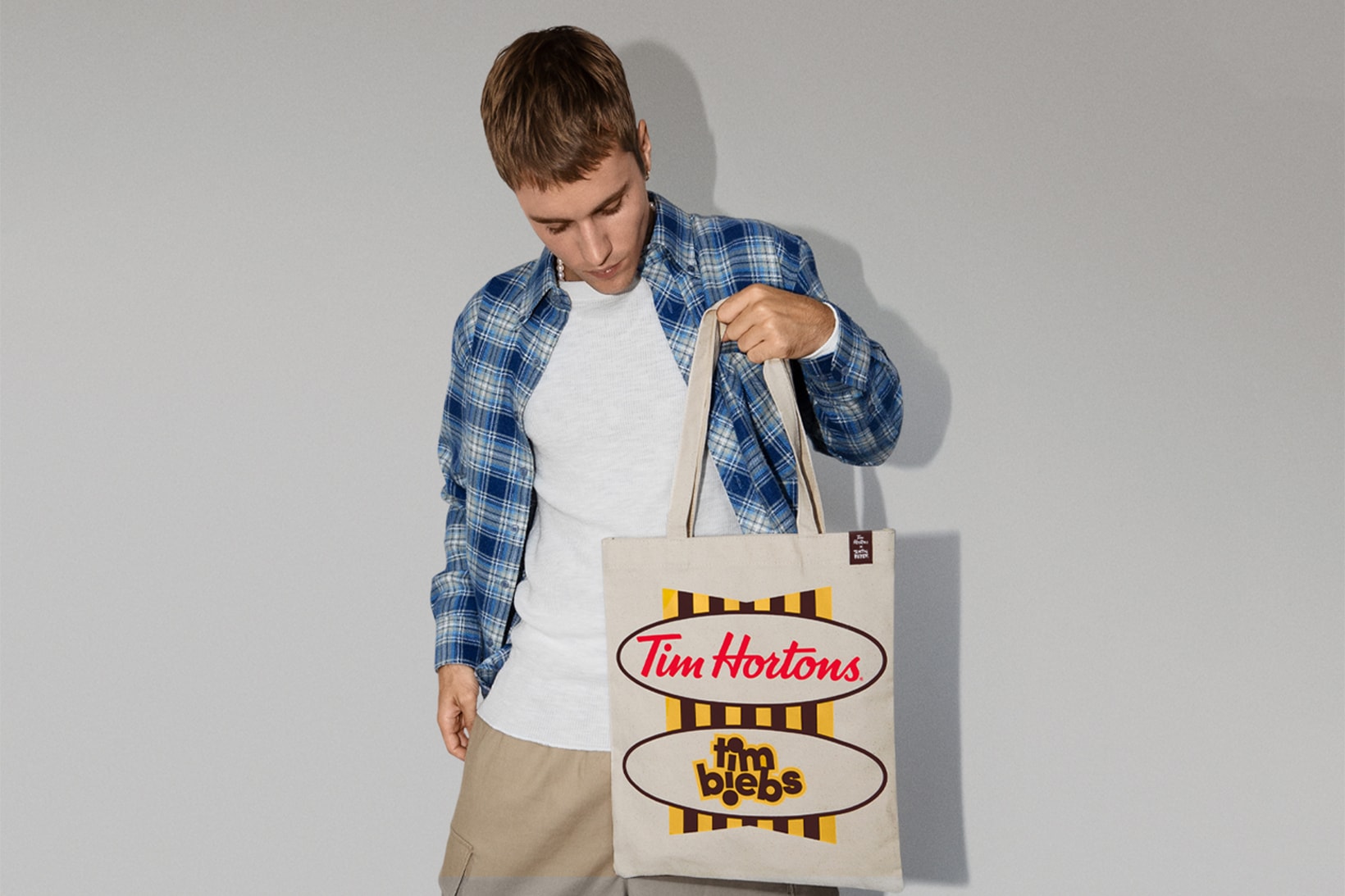 Justin Bieber Tim Hortons Merch Tote Bag Collaboration