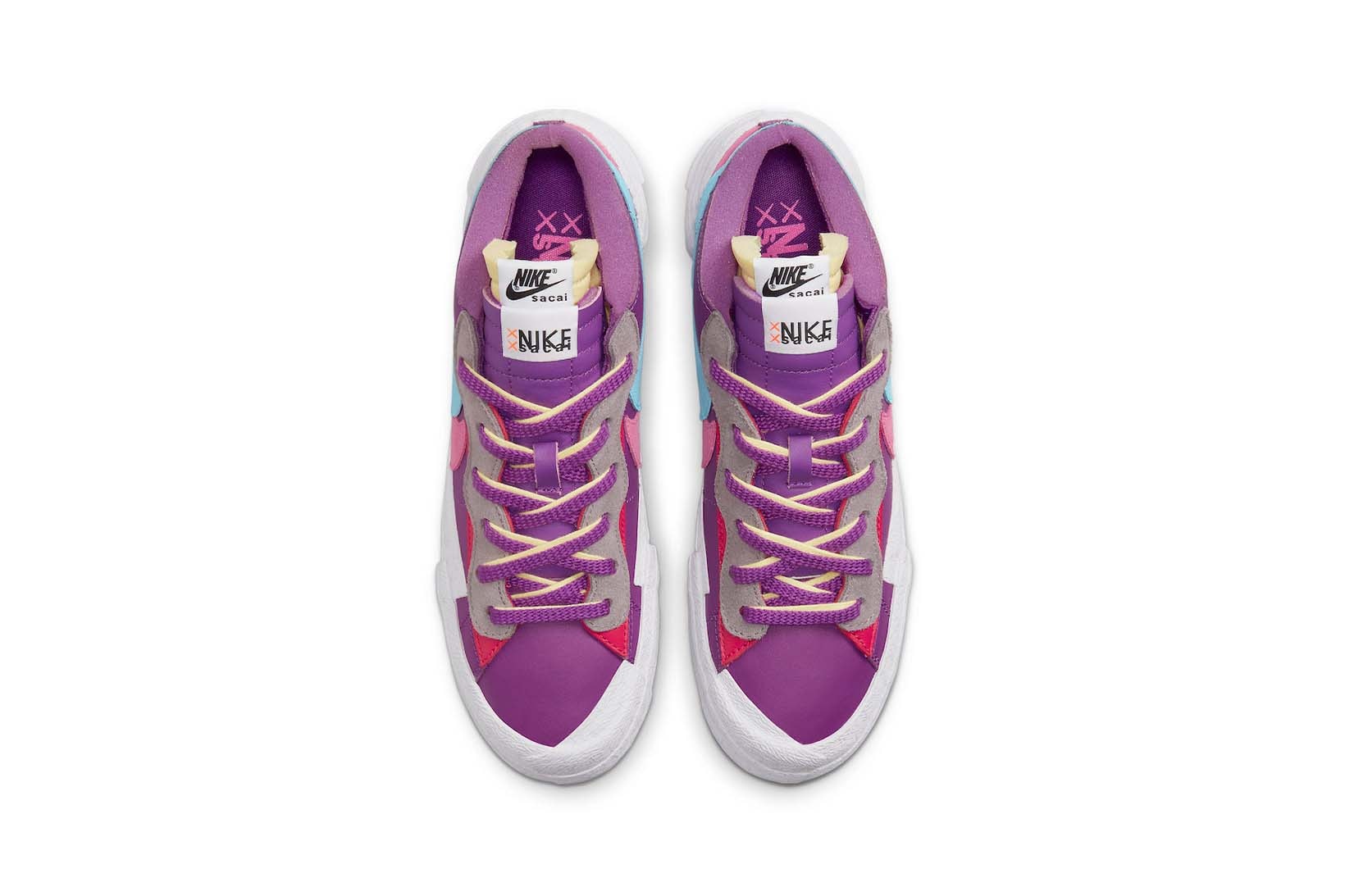Nike x sacai x KAWS Blazer Low Team Red Purple Dusk Price Release Date Collaboration