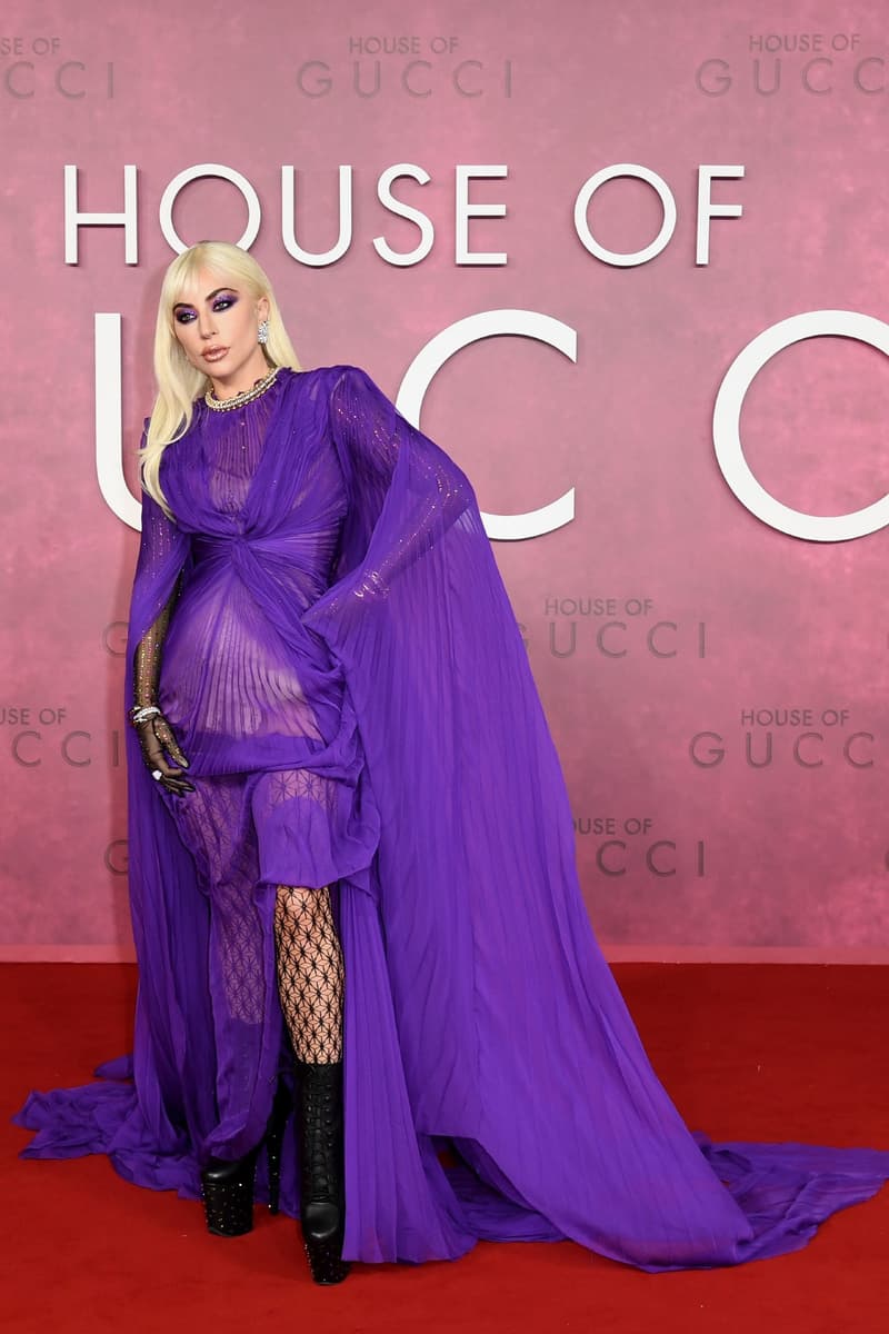 skæbnesvangre forvrængning linse Lady Gaga Stuns at Premiere of 'House of Gucci' | HYPEBAE