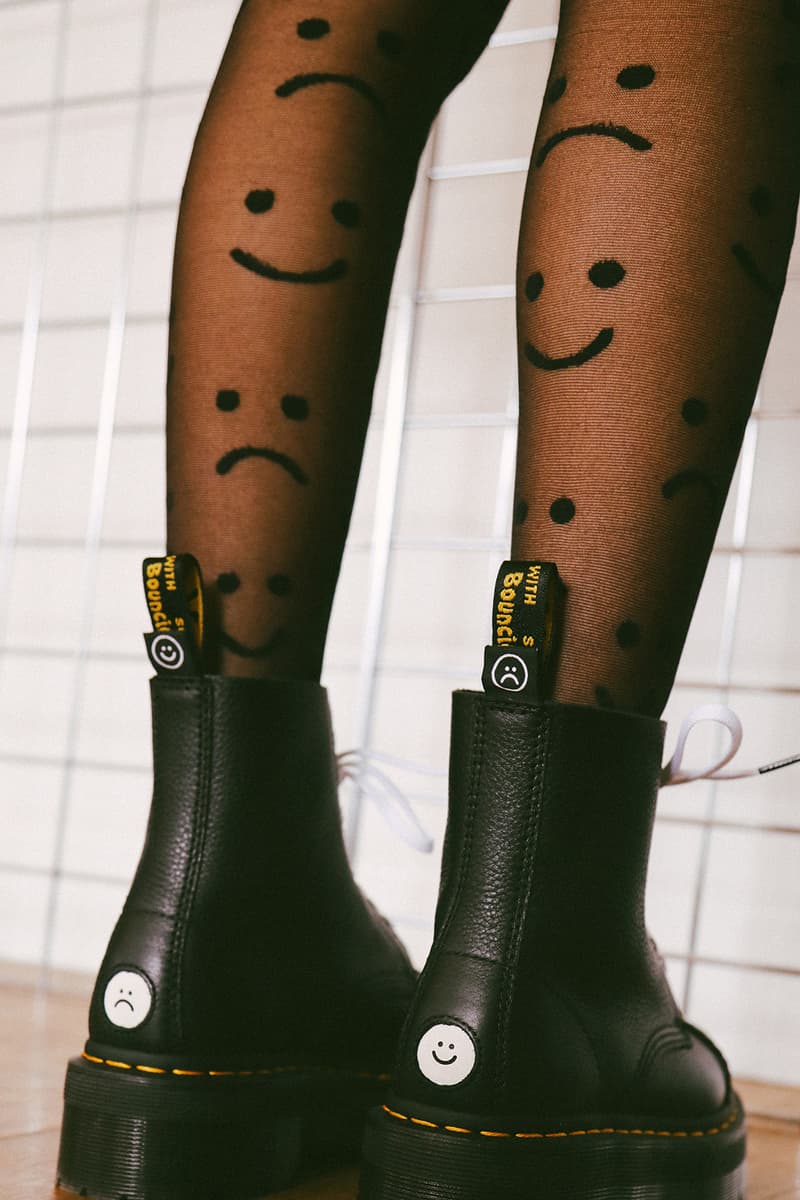 Lazy Oaf Dr. Martens Footwear Collection Collaboration Happy Sad Faces Sinclair boots Bex shoes Bethan Mary Janes