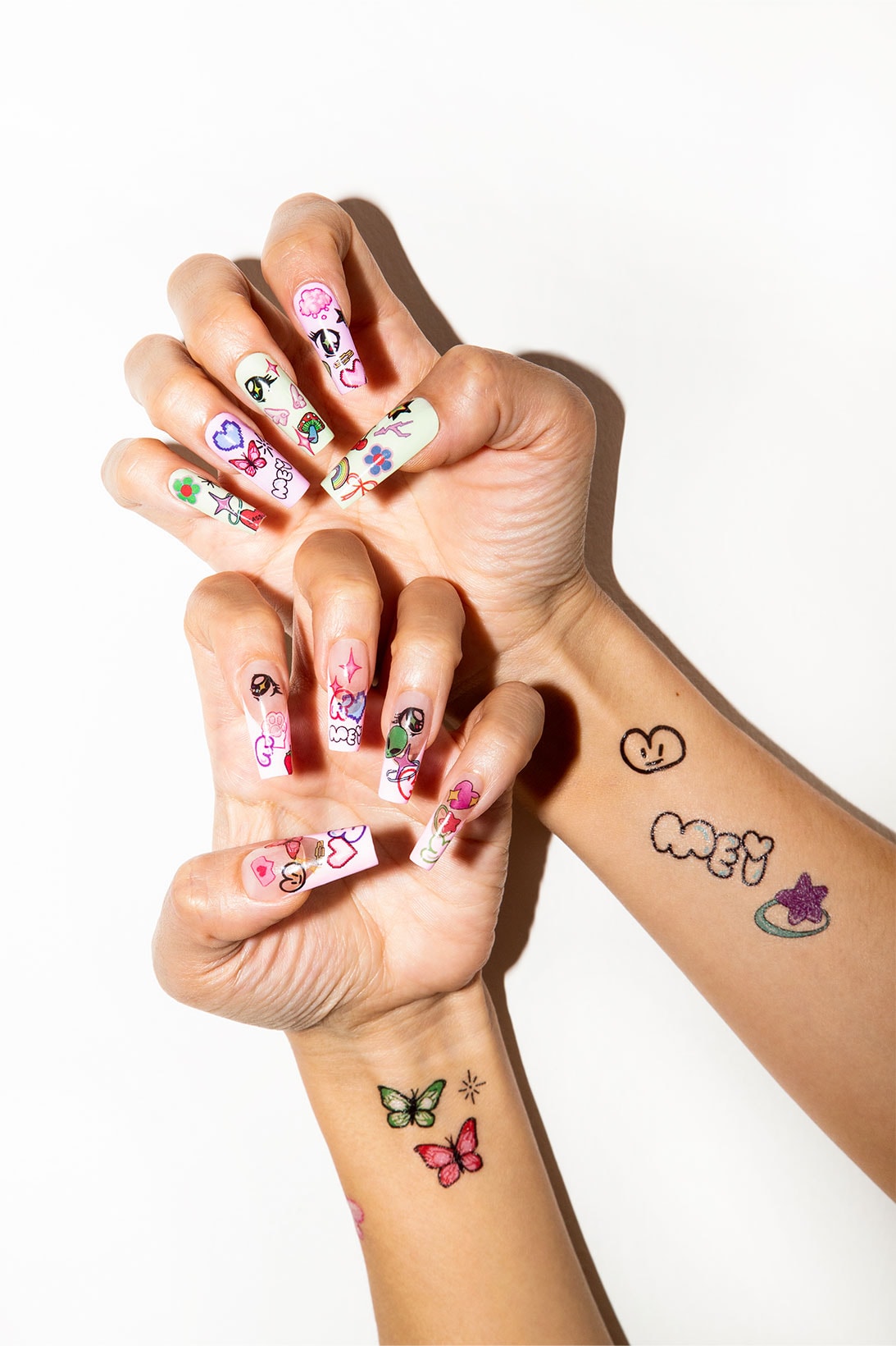 Nails by Mei INKED by Dani Collaboration Manicure Tattoo Stickers Hand Wrist Temporary