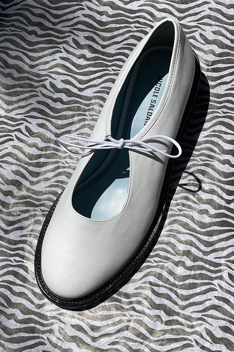 nicole saldana footwear white ballet flat