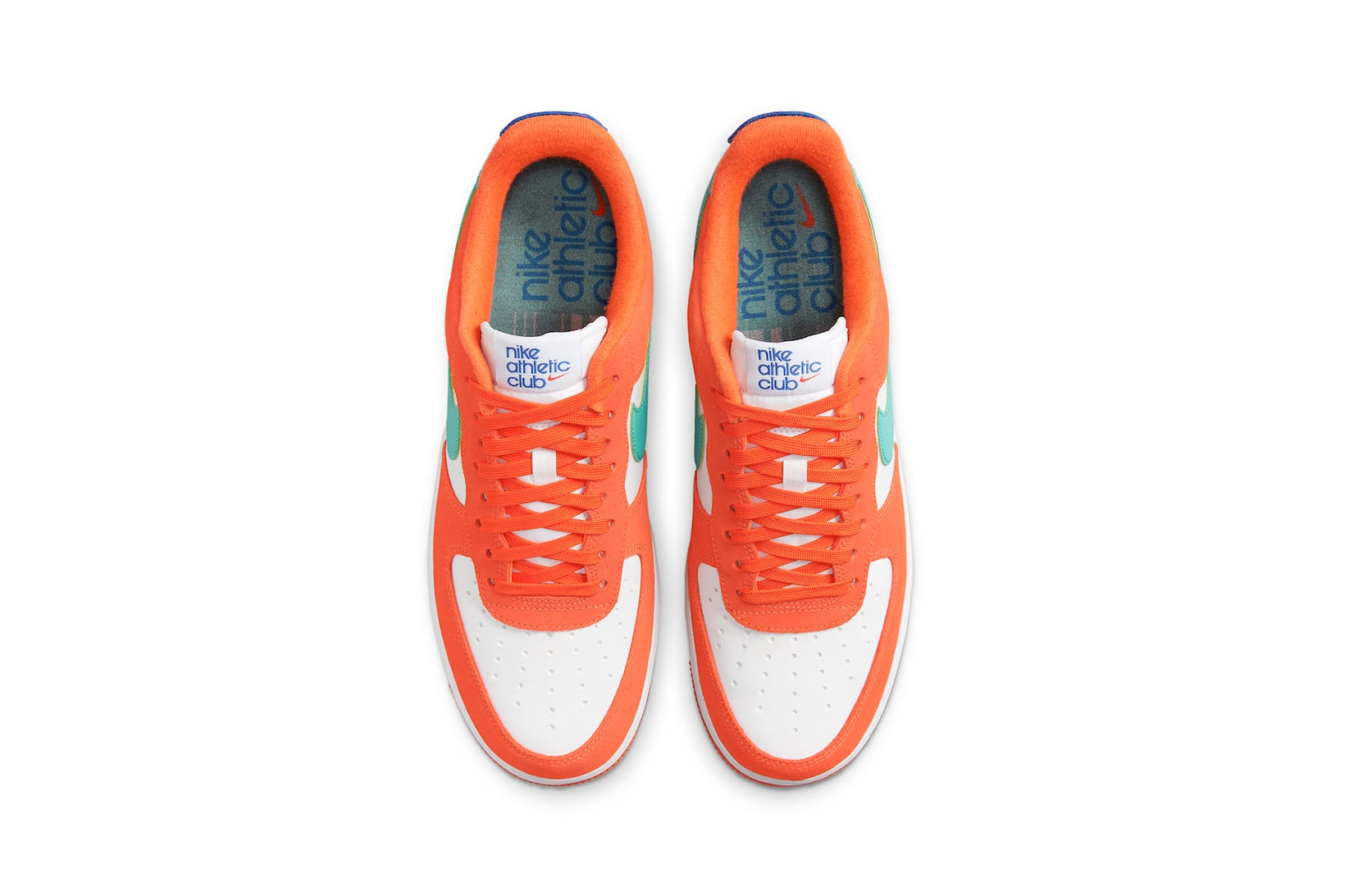 Nike Air Force 1 AF1 Athletic Club Orange White Blue Sneakers Footwear Kicks Shoes