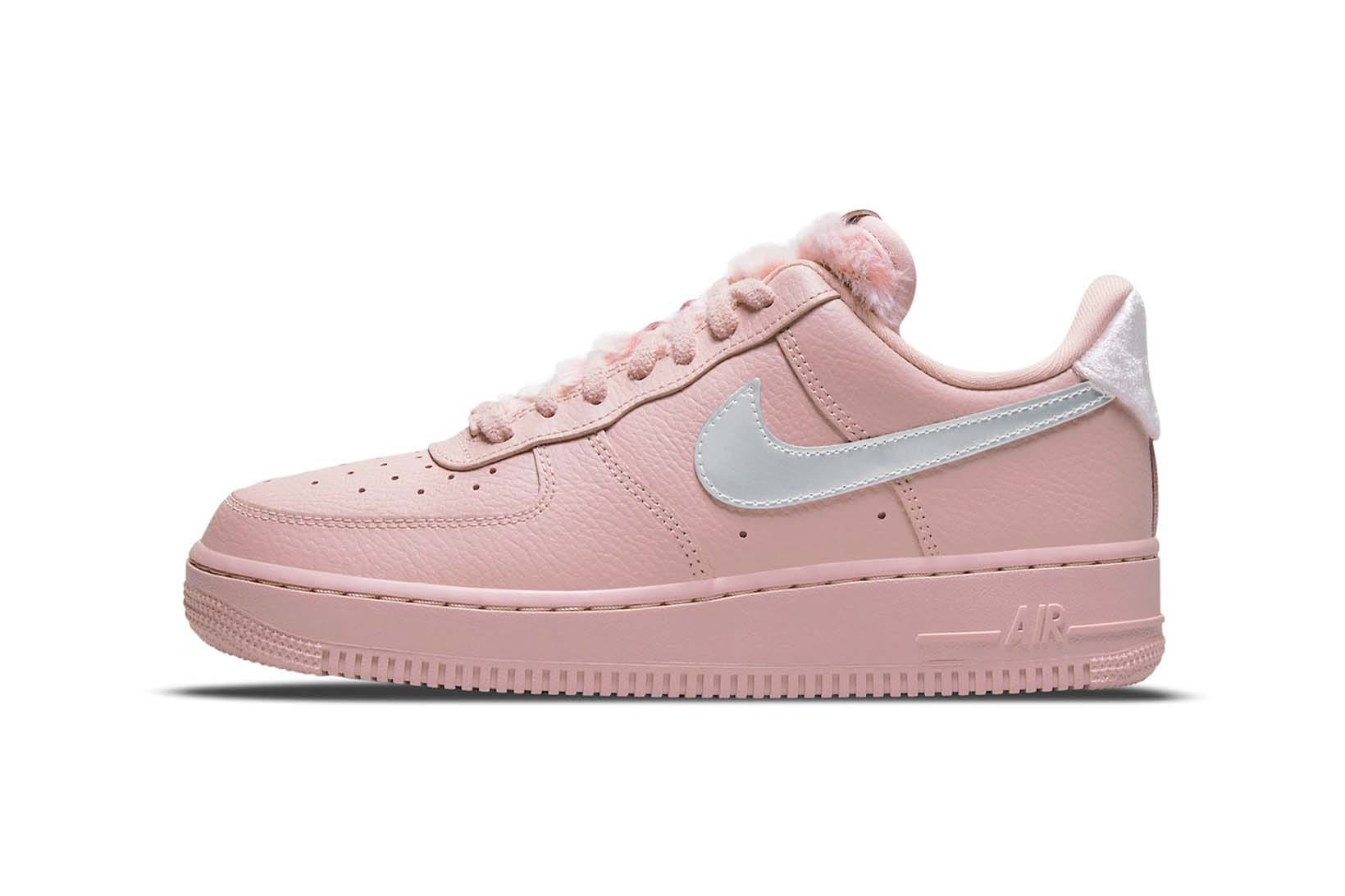 pink fuzzy air force 1