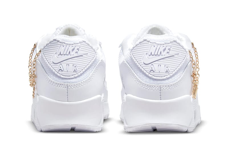 air max 90 white yellow charm