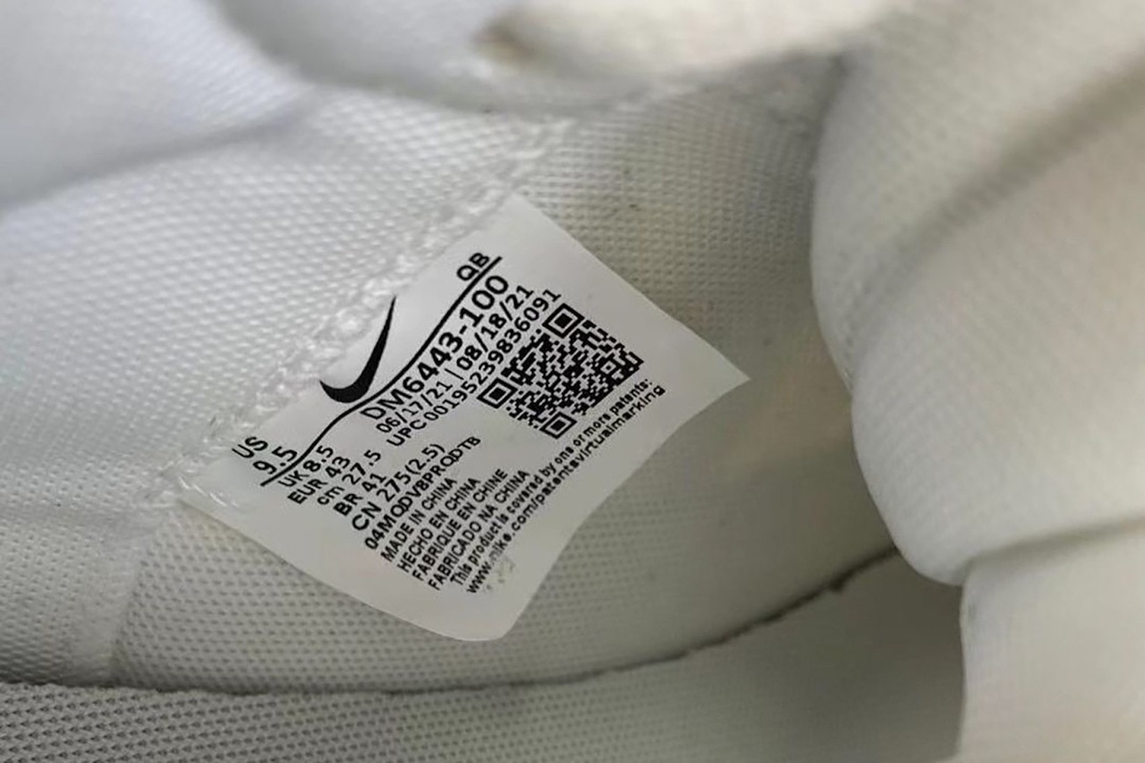 sacai Nike Blazer Low White Grey Sneakers Collaboration Footwear Kicks Shoes
