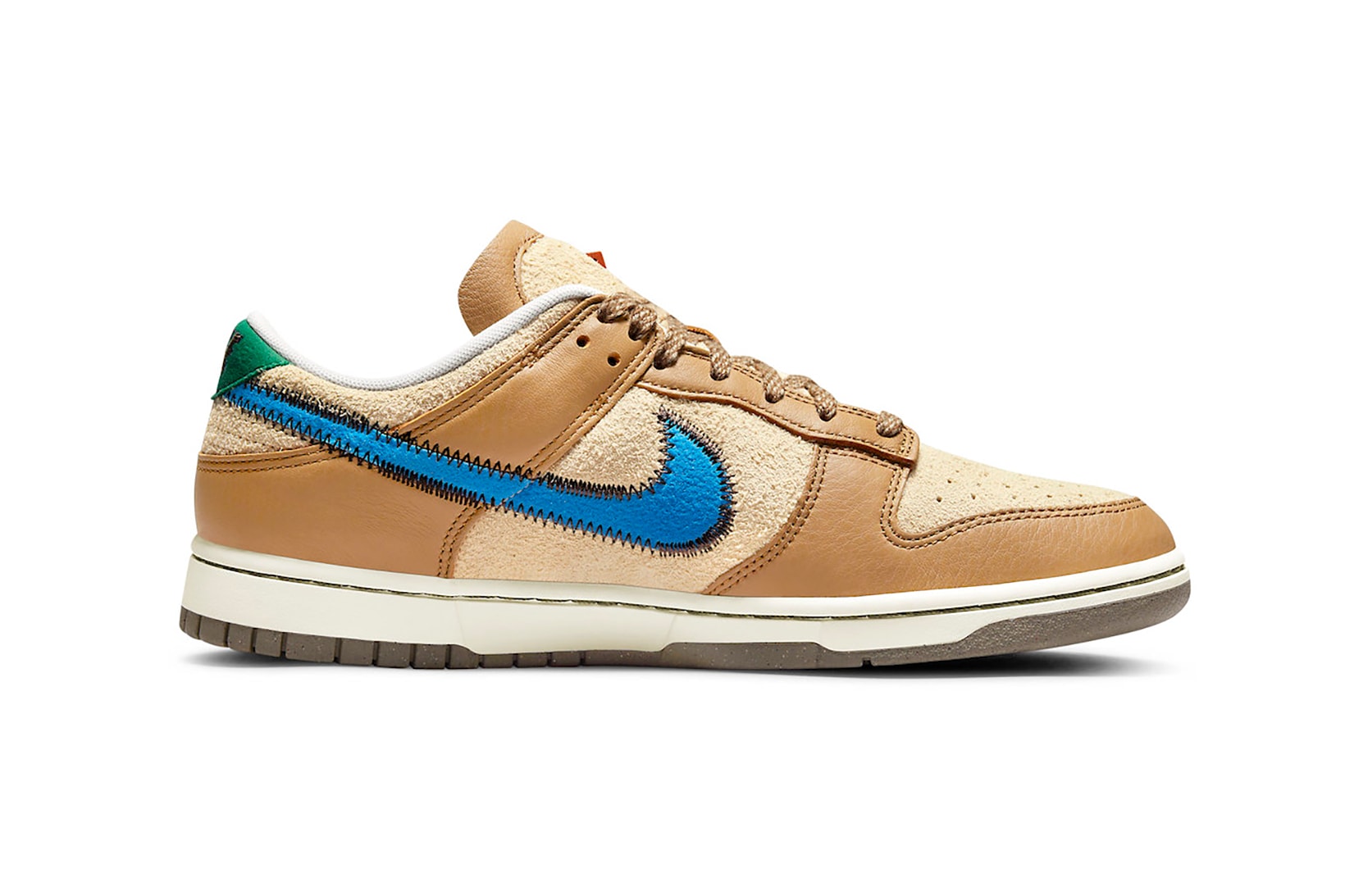 size? Nike Dunk Low Sneakers Brown Blue Green Orange Footwear Kicks Shoes Collaboration Lateral