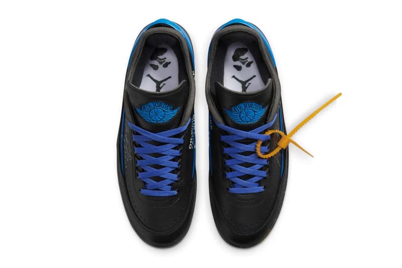 Off-White Virgil Abloh Jordan 2 Black/Blue Wings Logo Collaboration Release Date