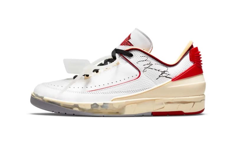 Off-White Virgil Abloh Jordan 2 White/Red Michael Jordan Signature Collaboration Release Date