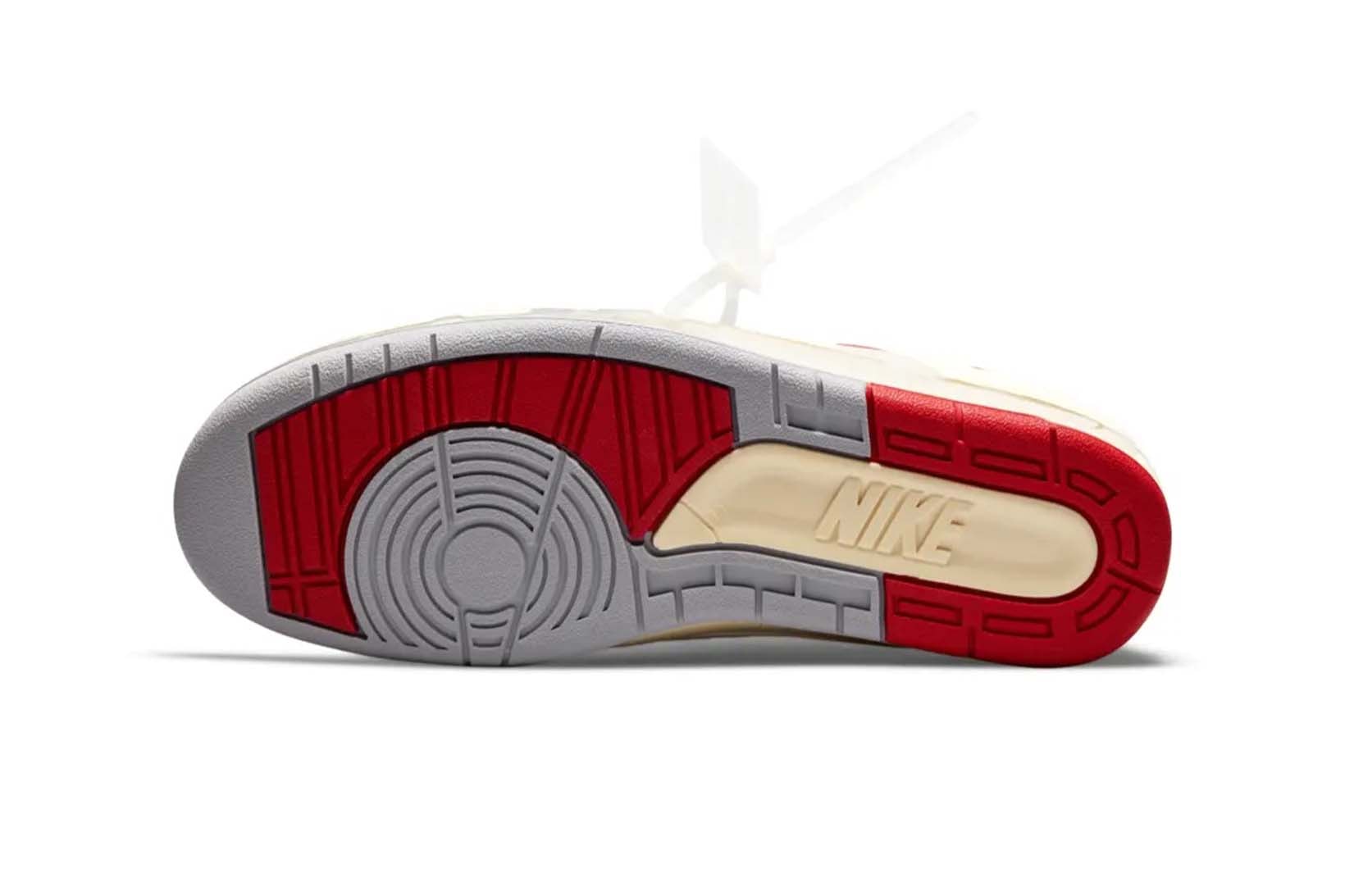 Off-White Virgil Abloh Jordan 2 White/Red Outsole Collaboration Release Date