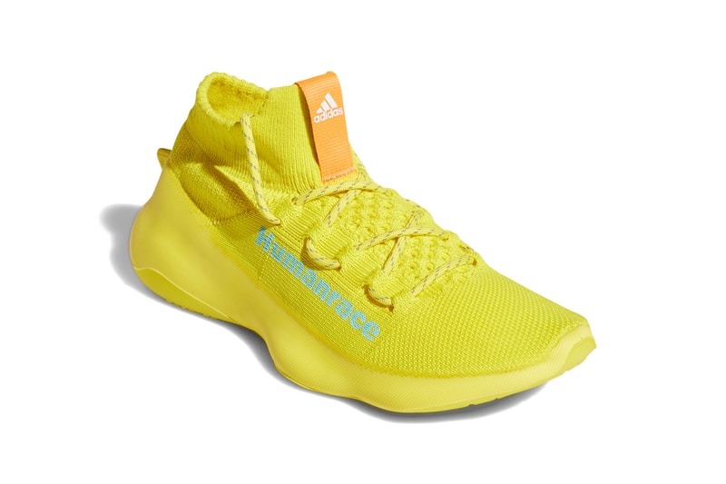 Pharrell Williams adidas Humanrace Sičhona Neon Yellow Collaboration Sneakers Footwear Kicks Lateral