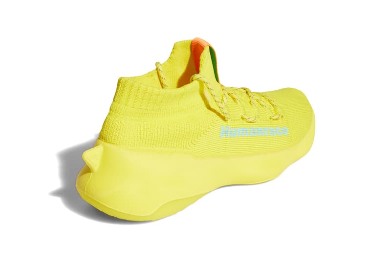 Pharrell Williams adidas Humanrace Sičhona Neon Yellow Collaboration Sneakers Footwear Kicks Lateral