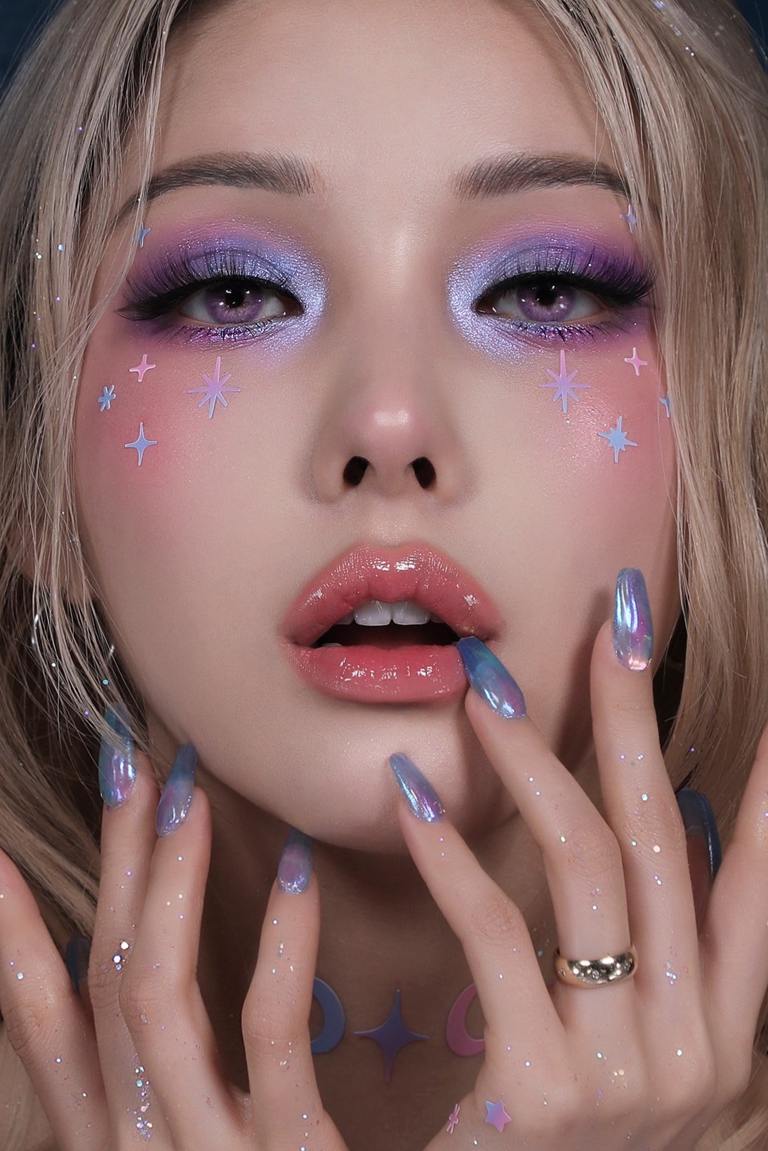 PONY Morphe Constellation Sky Makeup Collection Collaboration Kbeauty MUA Eyeshadow Palette Lipsticks Body Embellishments Stickers