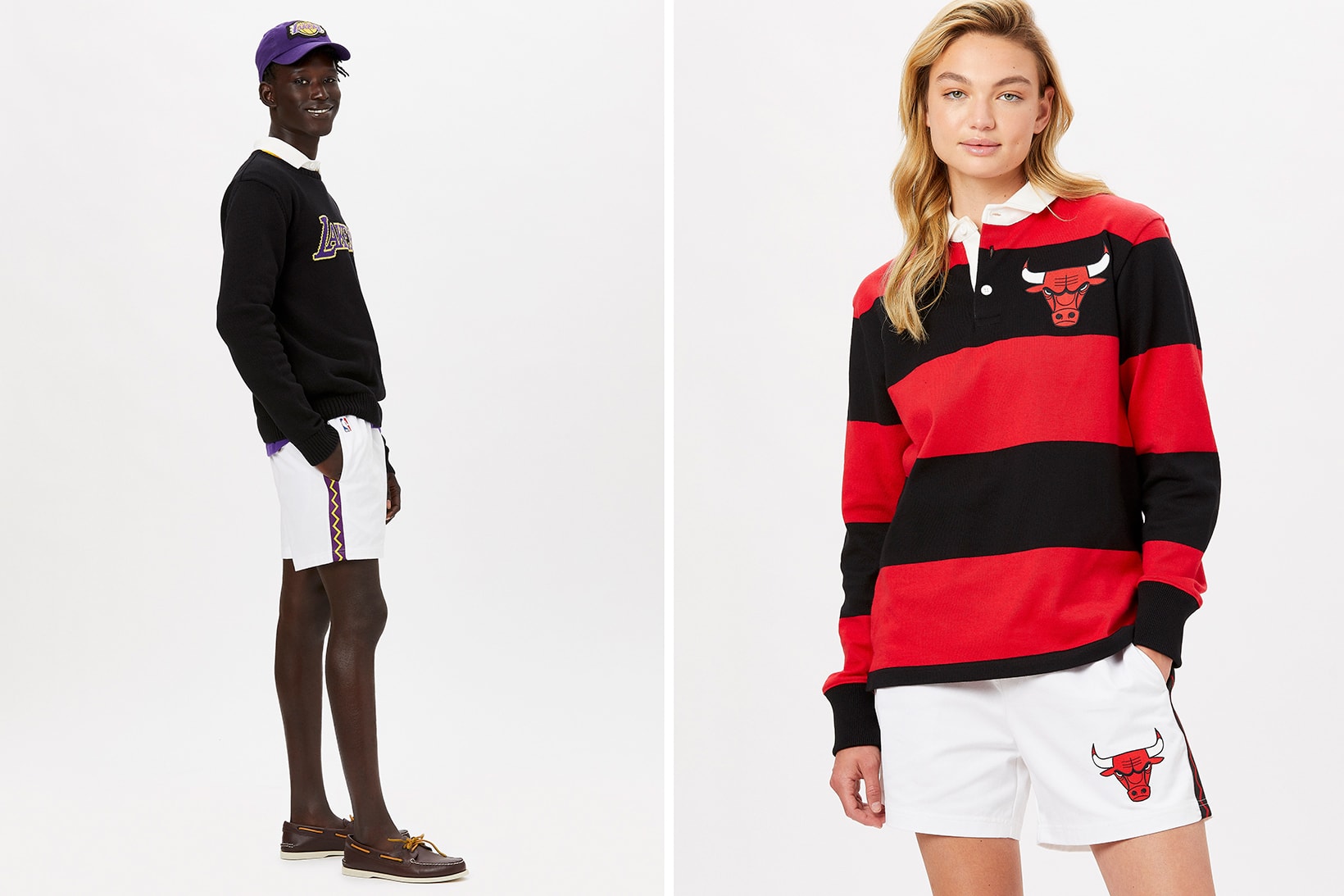 Rowing Blazers NBA Second Collection Collaboration Rugby Jersey Chicago Bulls Shorts Los ANgeles Lakers