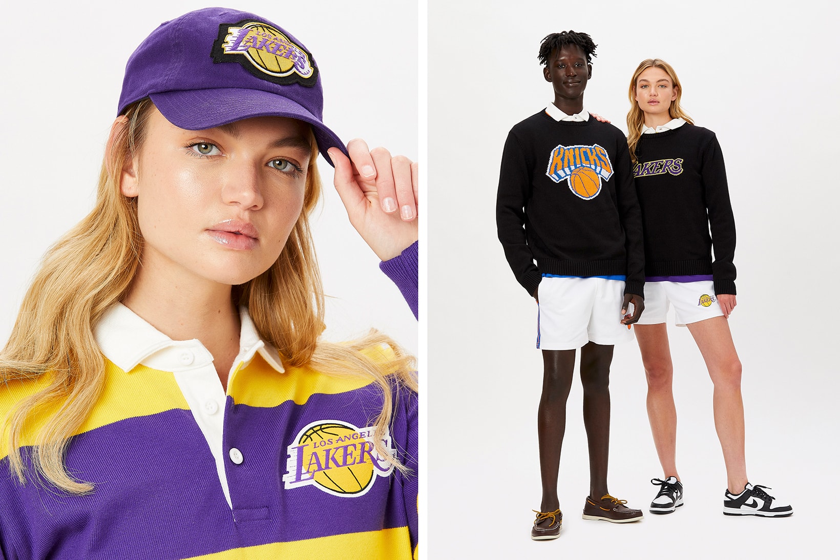 Rowing Blazers NBA Second Collection Collaboration Rugby Jersey Los Angeles Lakers New York Knicks Hat Sweater
