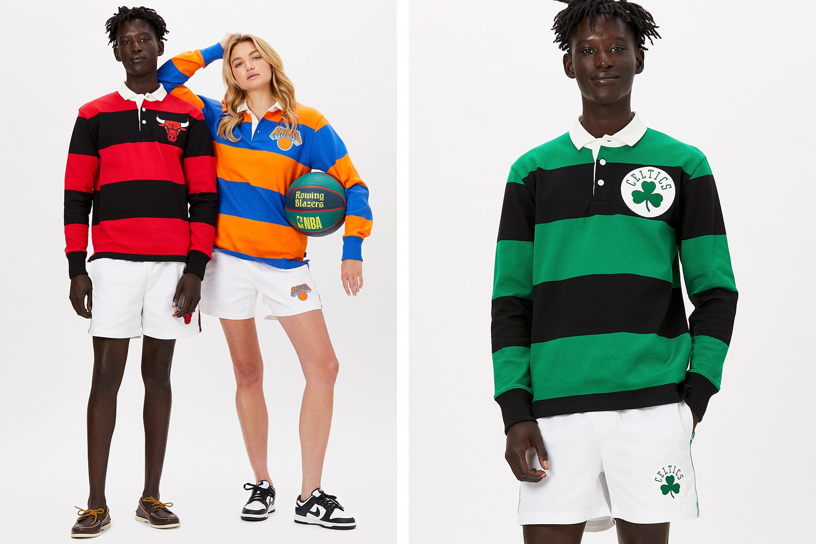 Rowing Blazers NBA Second Collection Collaboration Rugby Jersey Boston Celtics New York Knicks Chicago Bulls Shorts