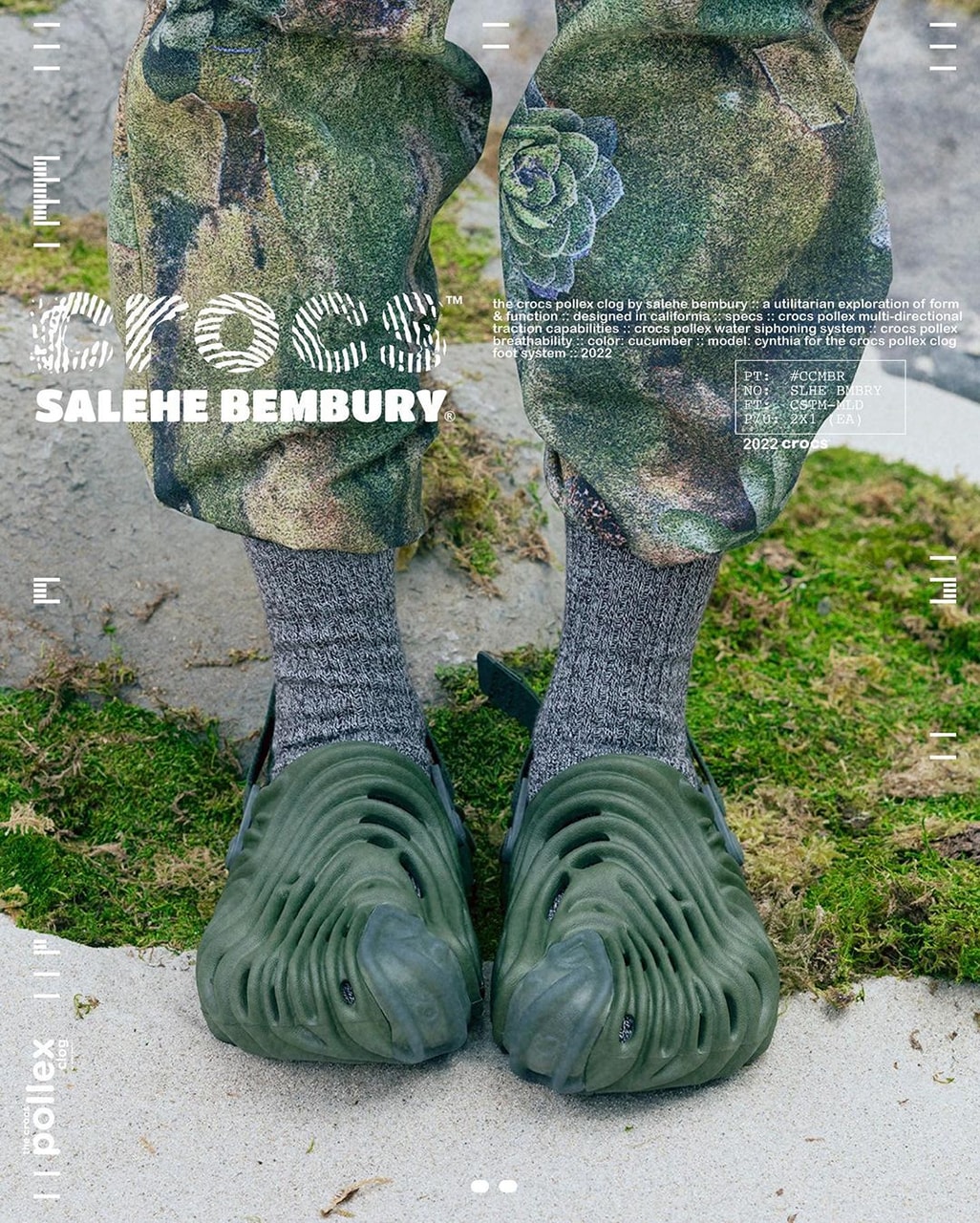 Salehe Bembury Crocs Pollex Clog green cucumber campaign collaboration