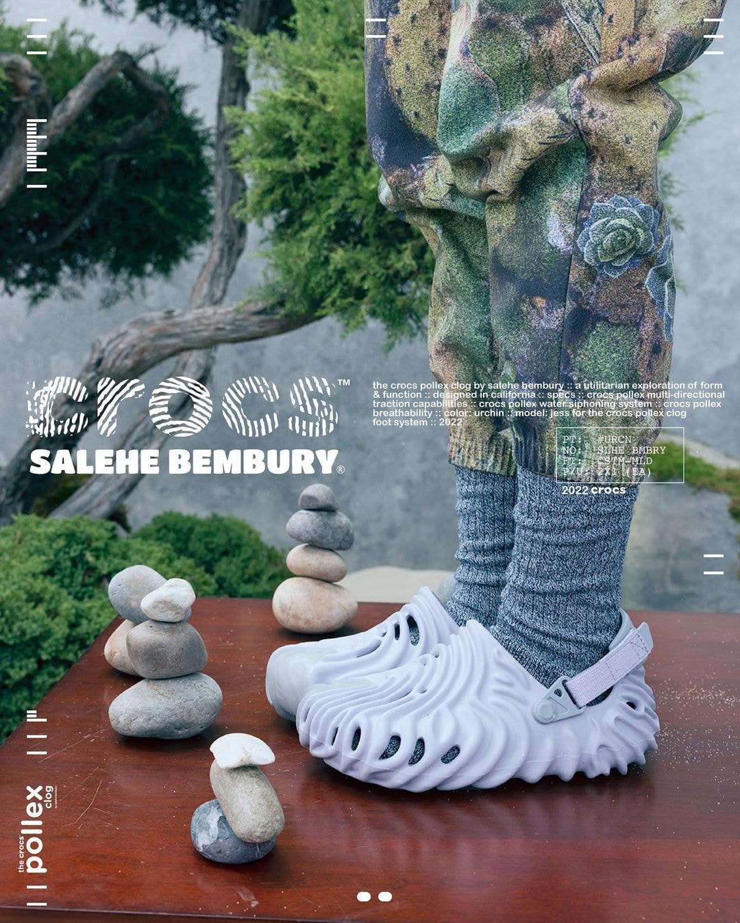 Salehe Bembury Crocs Pollex Clog blue urchin campaign collaboration