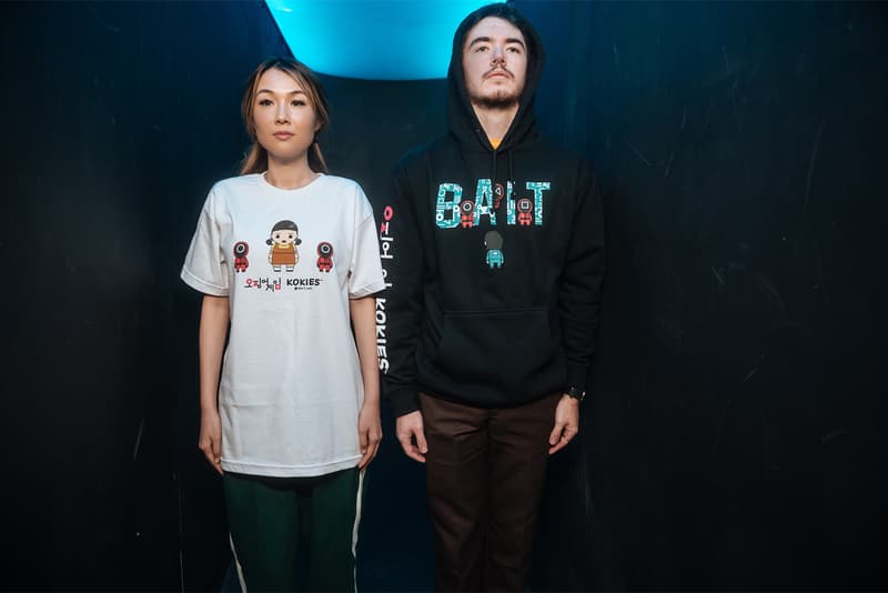 BAIT KOKIES Netflix Squid Game Apparel Toys Collection Collaboration Tshirt Hoodie