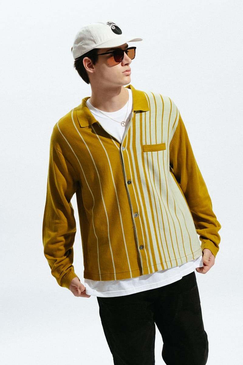 Stussy Fall Winter 2021 Collection Striped Knit Shirt Hat