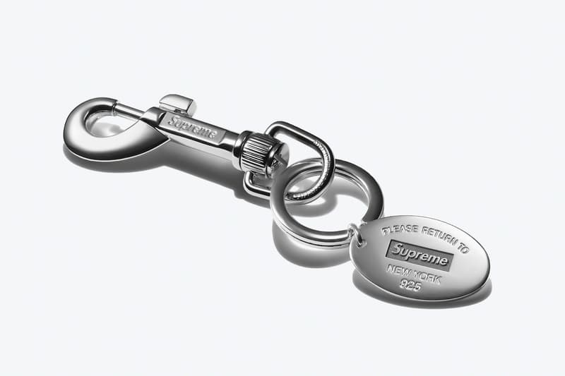 Supreme Tiffany & Co. Jewelry Collaboration Tag Keyring