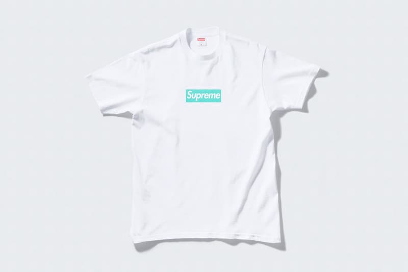 Supreme Tiffany & Co. Jewelry Collaboration Box Log T-shirt Blue