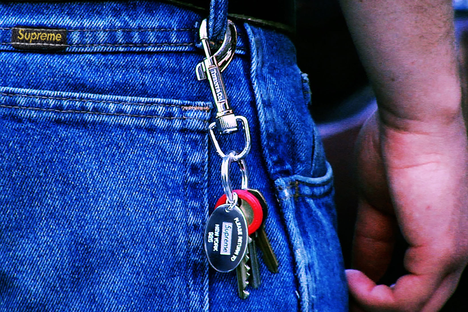 Supreme Tiffany & Co. Jewelry Collaboration Keyring Jeans