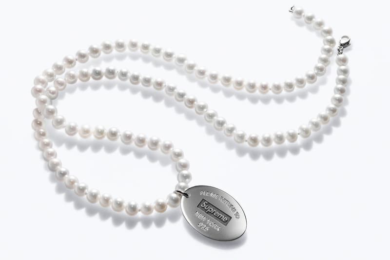 Supreme Tiffany & Co. Jewelry Collaboration Pearl Neckalce