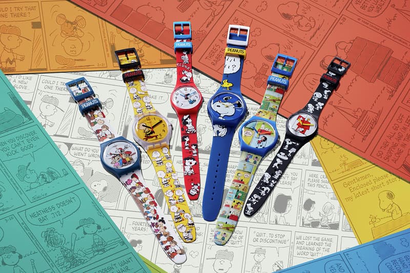 Peanuts Swatch Watch Timepieces Collection Collaboration Snoopy Charlie Brown Woodstock