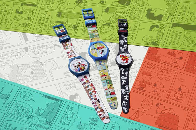 Peanuts Swatch Watch Timepieces Collection Collaboration Snoopy Charlie Brown Woodstock