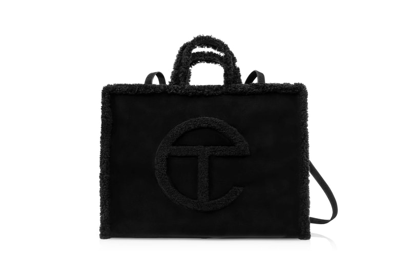 UGG Telfar Shopping Bags Shoppers Collaboration Black Shearling Teddy