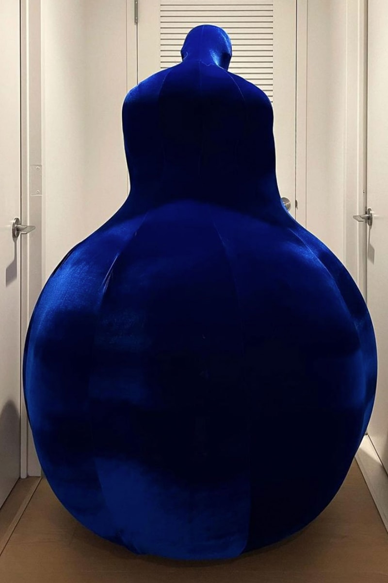 Terrence Zhou Bad Binch Balloon Dresses Blue Velvet